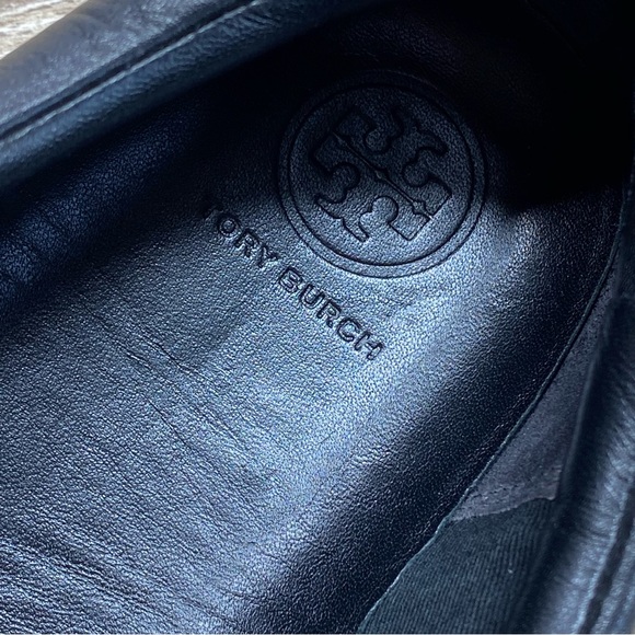 Tory Burch Amalia Black Leather Sneakers - Picture 9 of 10